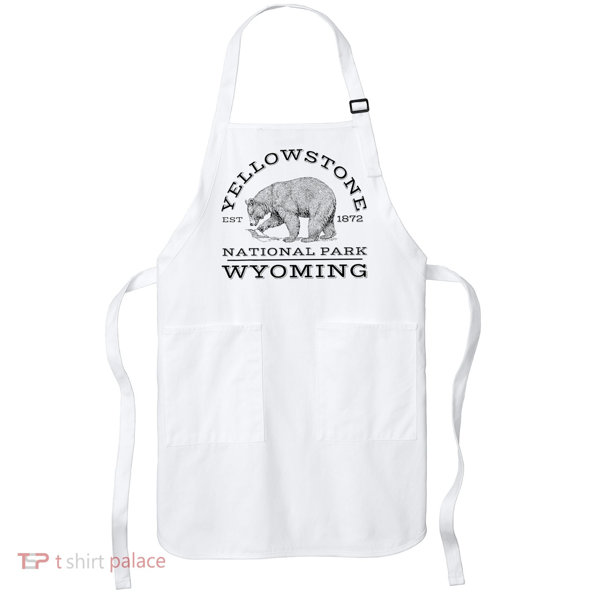 Yellowstone National Park Bear Wyoming Hike Outdoors Apron