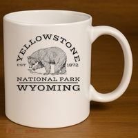 Yellowstone National Park Bear Wyoming Hike Outdoors 11oz C Handle Ceramic Mug thumb 3