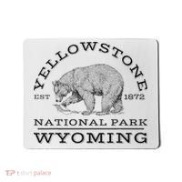 Yellowstone National Park Bear Wyoming Hike Outdoors Mousepad thumb 0