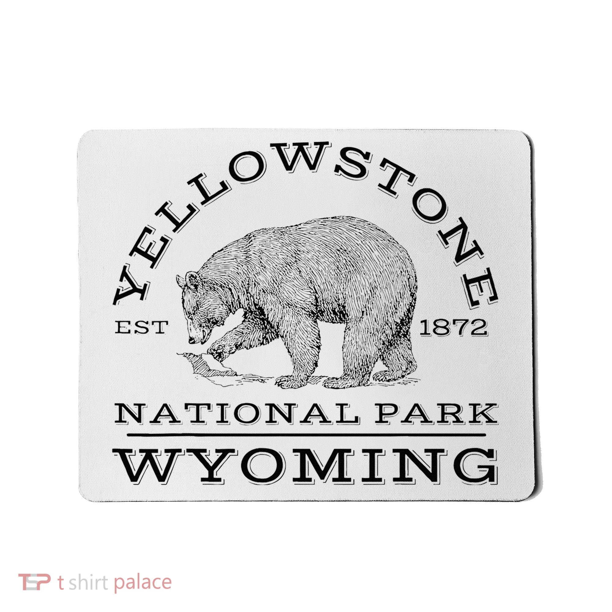Yellowstone National Park Bear Wyoming Hike Outdoors Mousepad