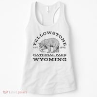 Yellowstone National Park Bear Wyoming Hike Outdoors Women's Tank Top thumb 0