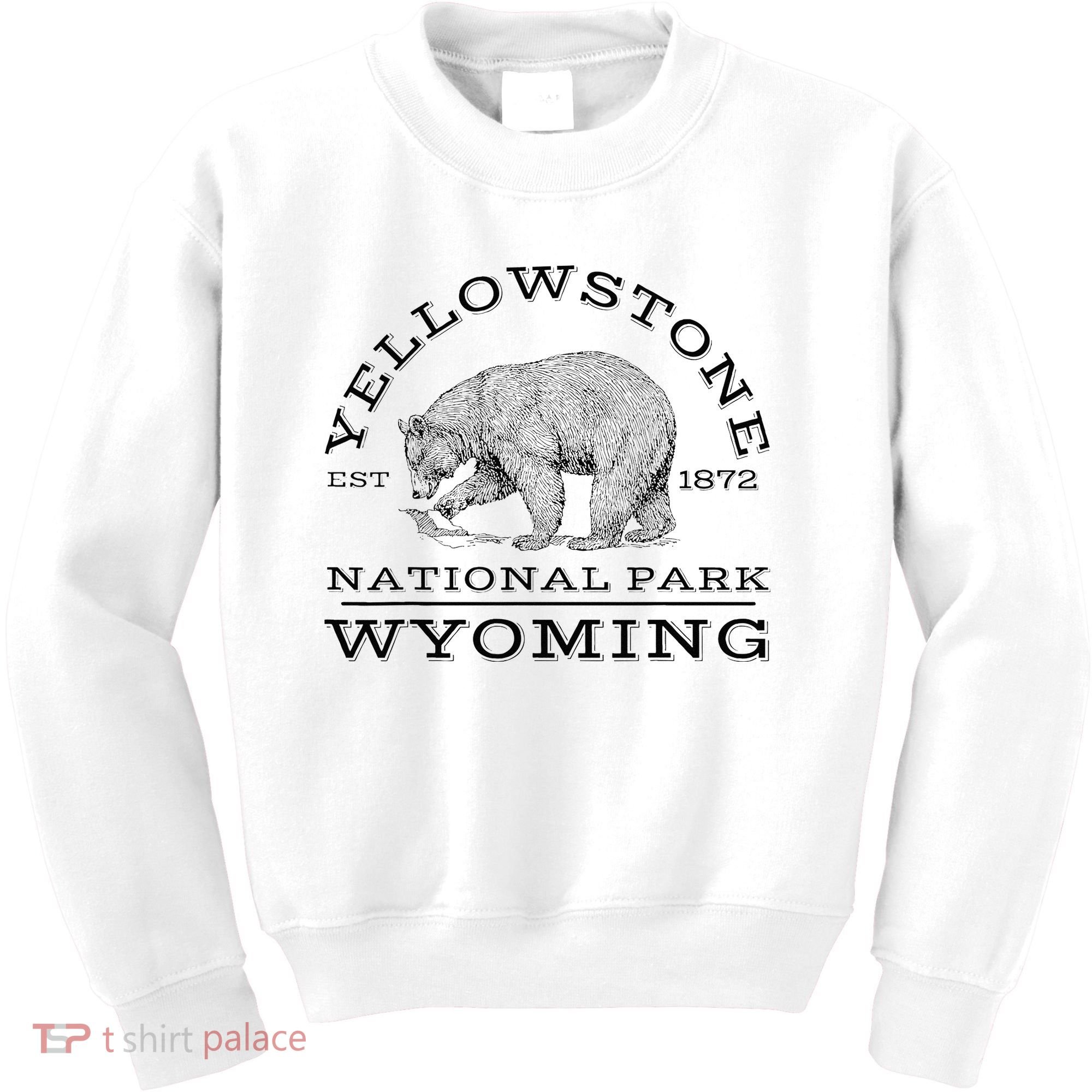 Yellowstone National Park Bear Wyoming Hike Outdoors Kids Sweatshirt