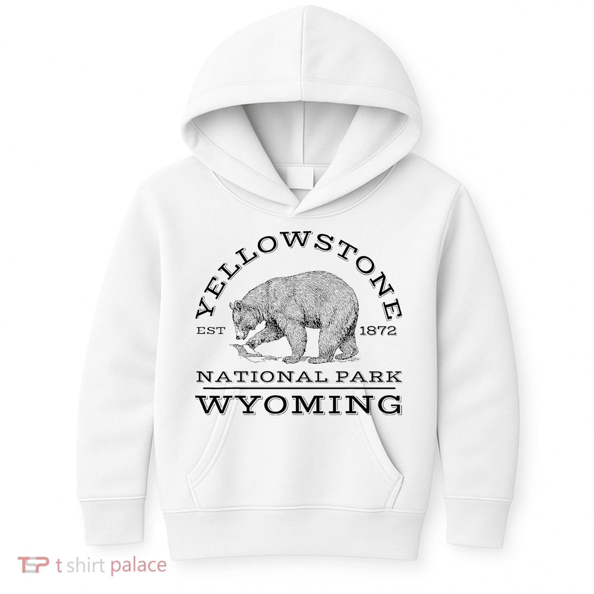 Yellowstone National Park Bear Wyoming Hike Outdoors Kids Hoodie