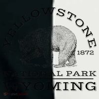 Yellowstone National Park Bear Wyoming Hike Outdoors Women's Tri-Blend 3/4-Sleeve Raglan Shirt thumb 4