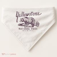 Yellowstone National Park Bear USA-Made Doggie Bandana thumb 0