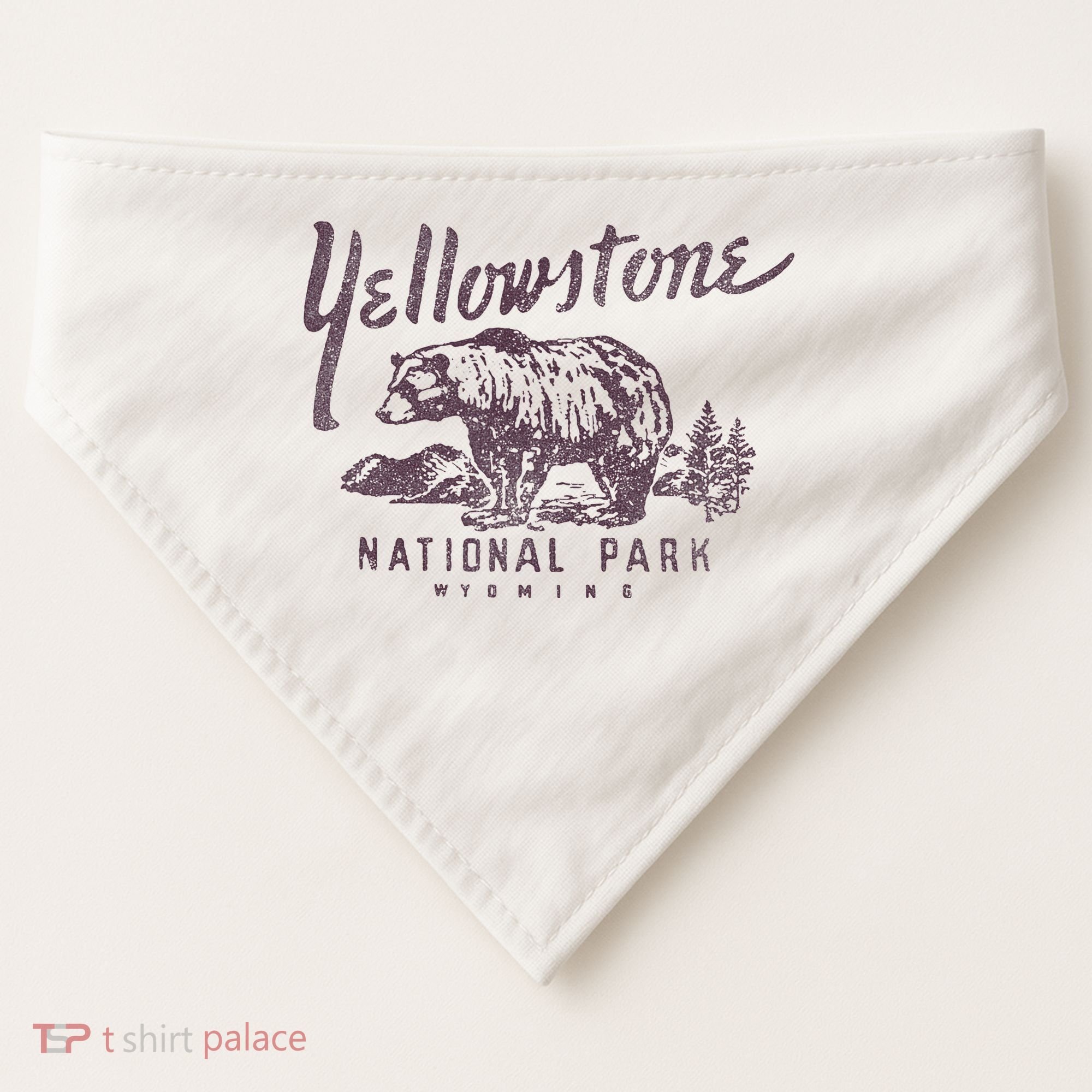 Yellowstone National Park Bear USA-Made Doggie Bandana