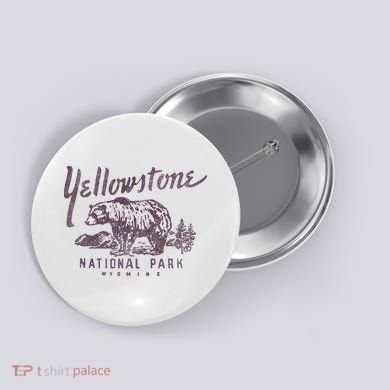 Yellowstone National Park Bear Button