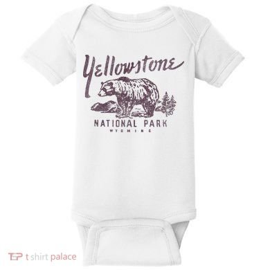 Yellowstone National Park Bear Baby Bodysuit