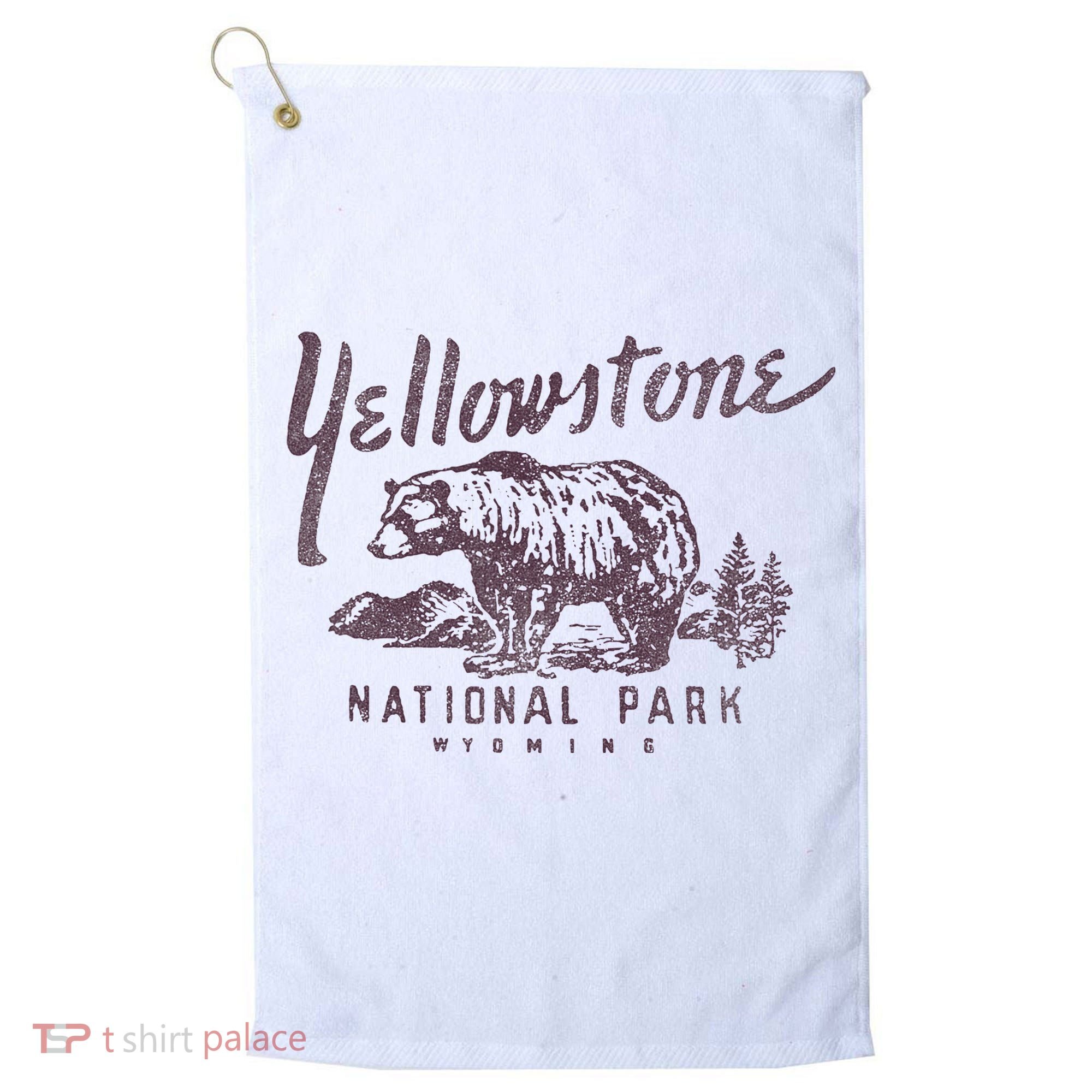 Yellowstone National Park Bear Golf Towel