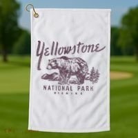Yellowstone National Park Bear Golf Towel thumb 1