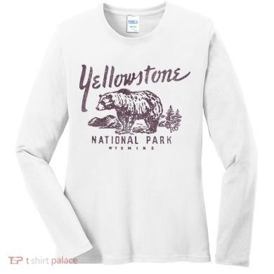 Yellowstone National Park Bear Women's Long Sleeve Shirt