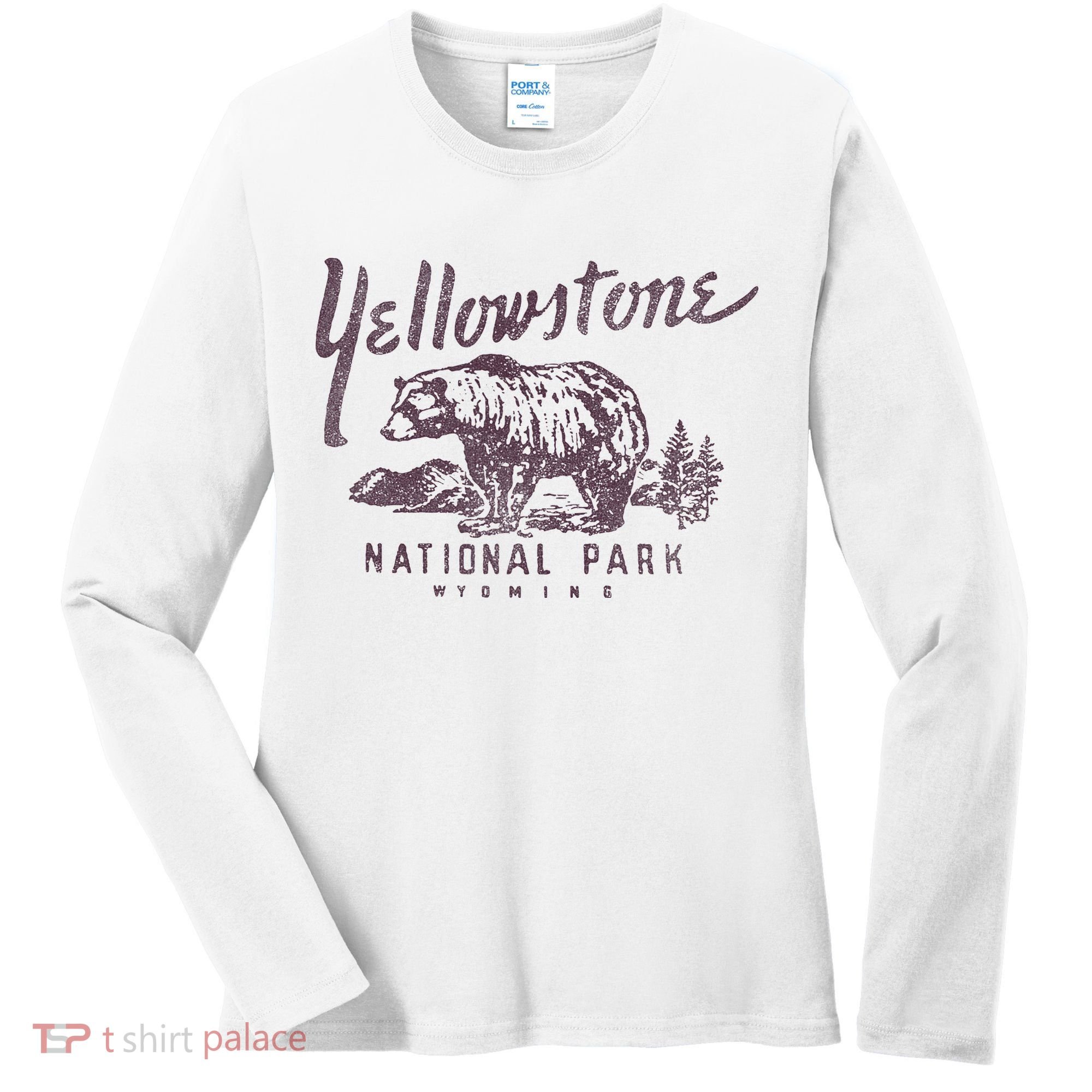 Yellowstone National Park Bear Women's Long Sleeve Shirt