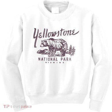Yellowstone National Park Bear Kids Sweatshirt