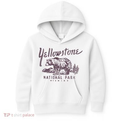 Yellowstone National Park Bear Kids Hoodie
