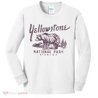 Yellowstone National Park Bear Kids Long Sleeve Shirt thumb 0