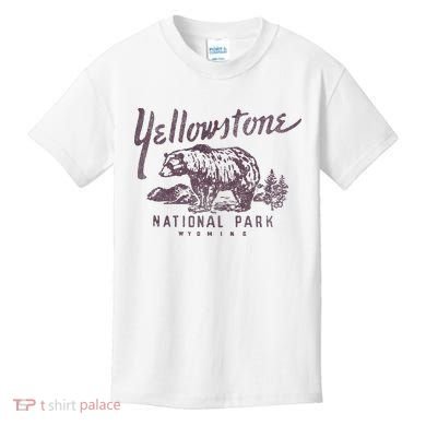 Yellowstone National Park Bear Kids T-Shirt