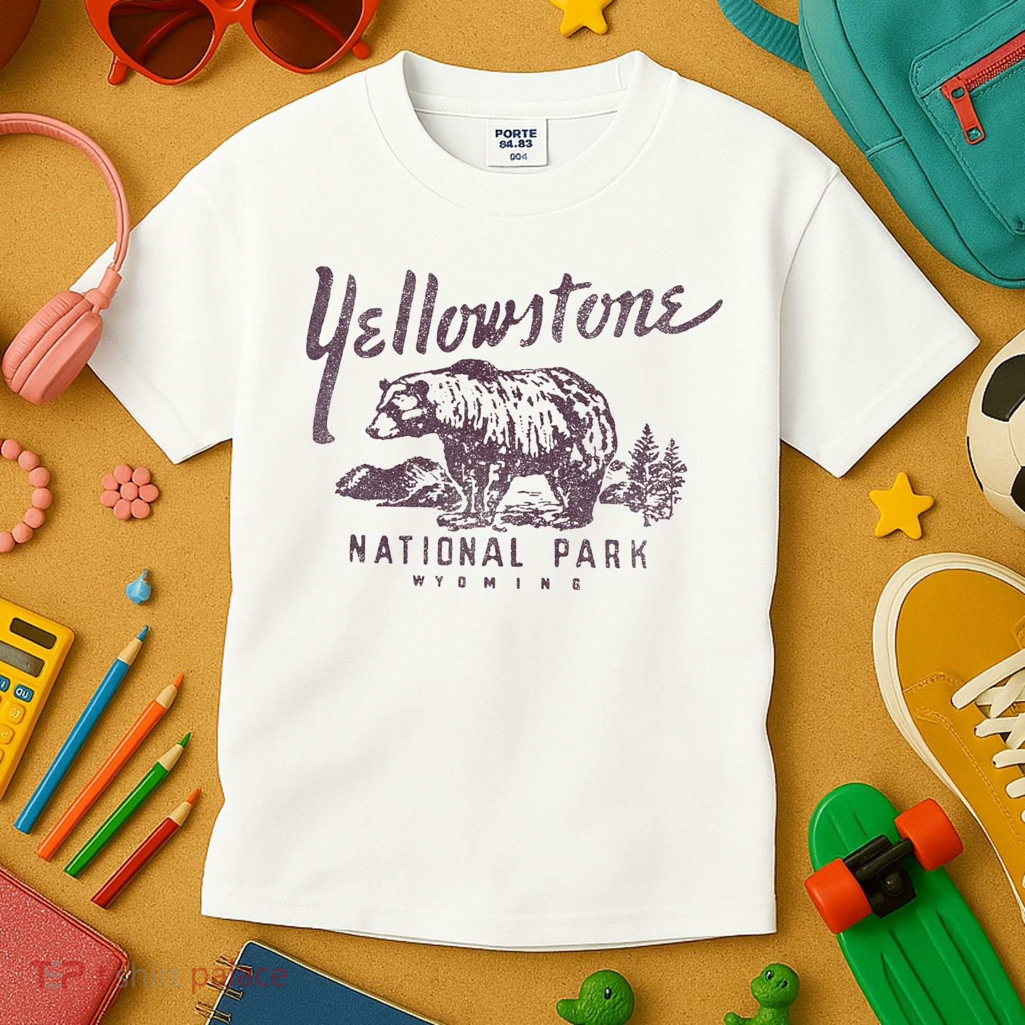 Yellowstone National Park Bear Kids T-Shirt