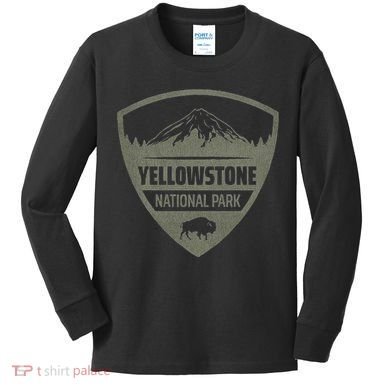 Yellowstone National Park Merchandise Yellowstone Souvenir Kids Long Sleeve Shirt