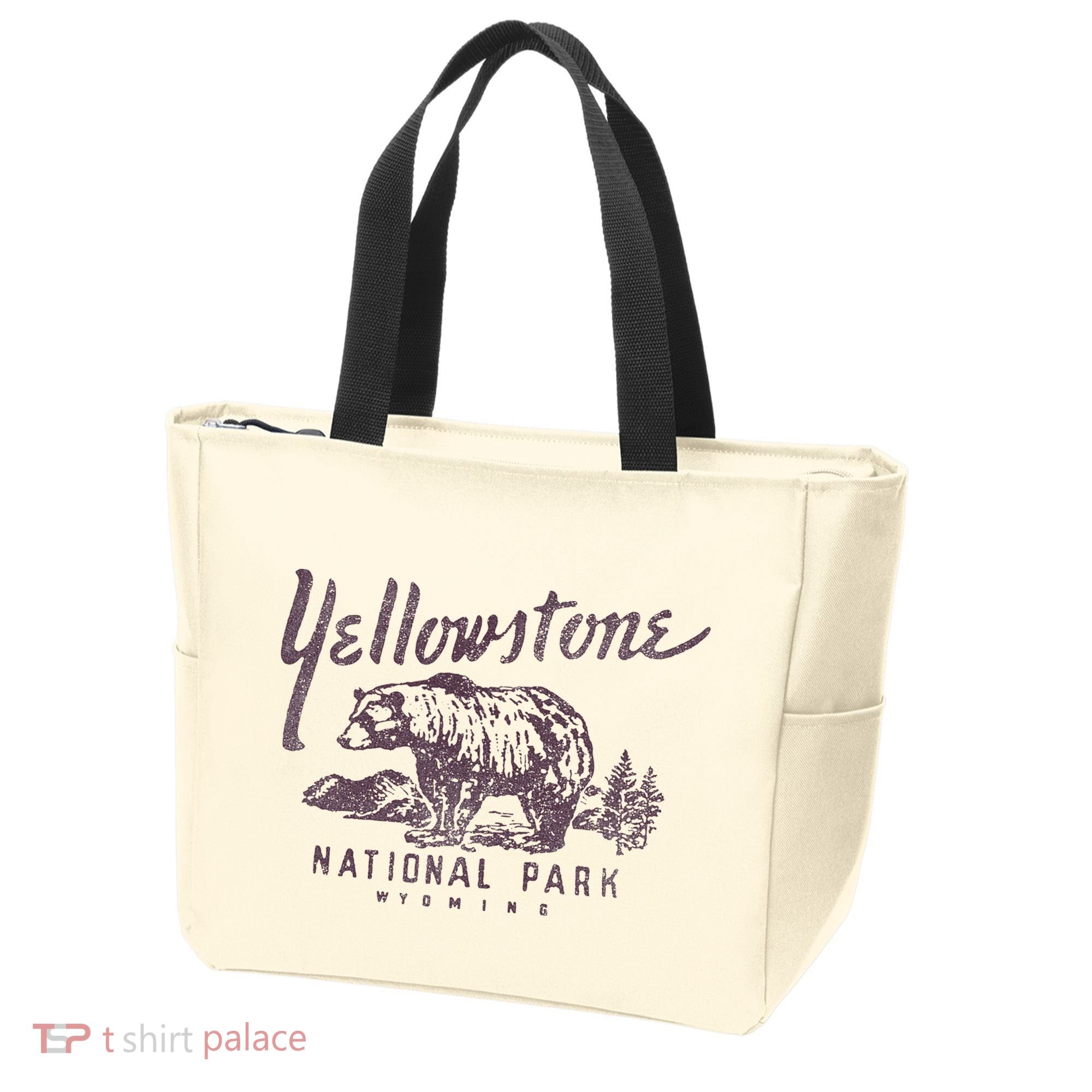 Yellowstone National Park Bear Graphic Tote Bag