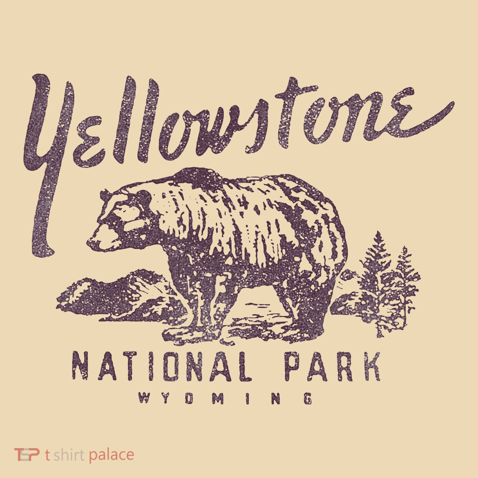 Yellowstone National Park Bear Graphic Tote Bag