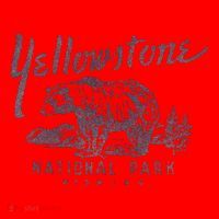 Yellowstone National Park Bear Graphic Santa Hat thumb 1