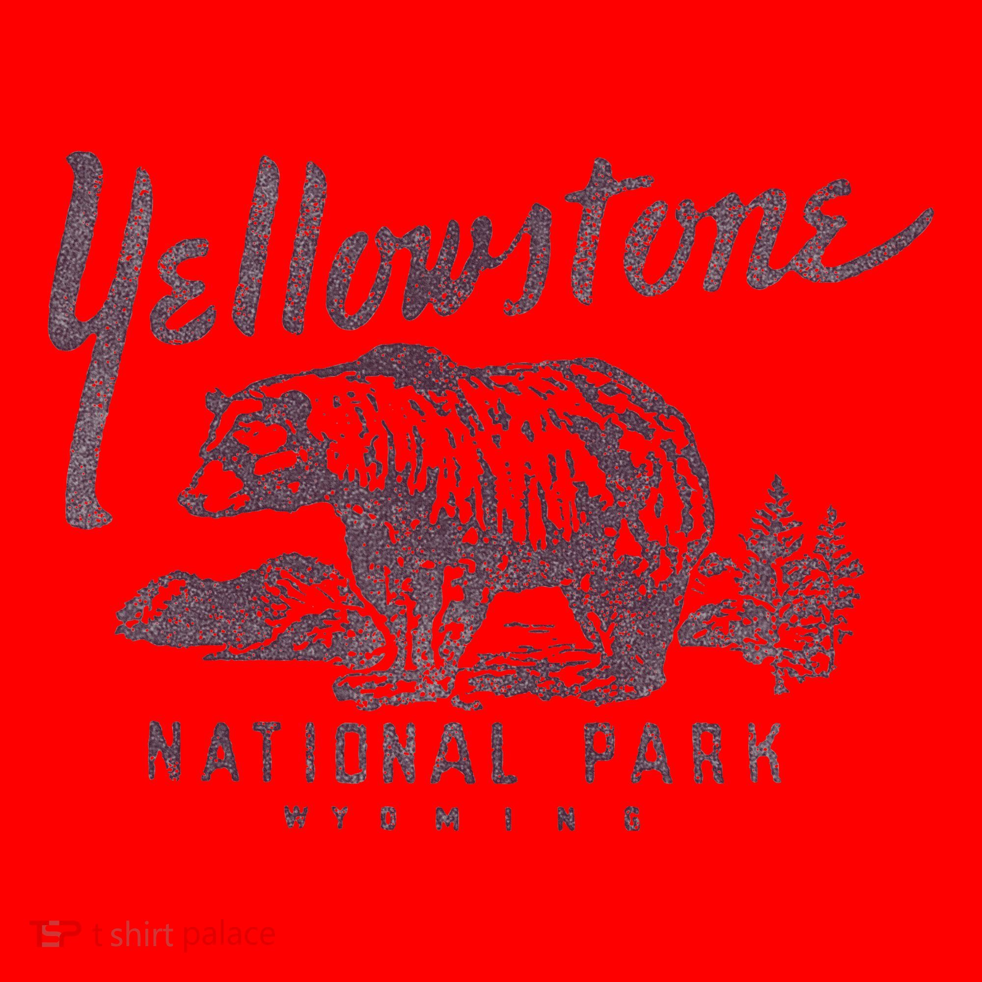Yellowstone National Park Bear Graphic Santa Hat