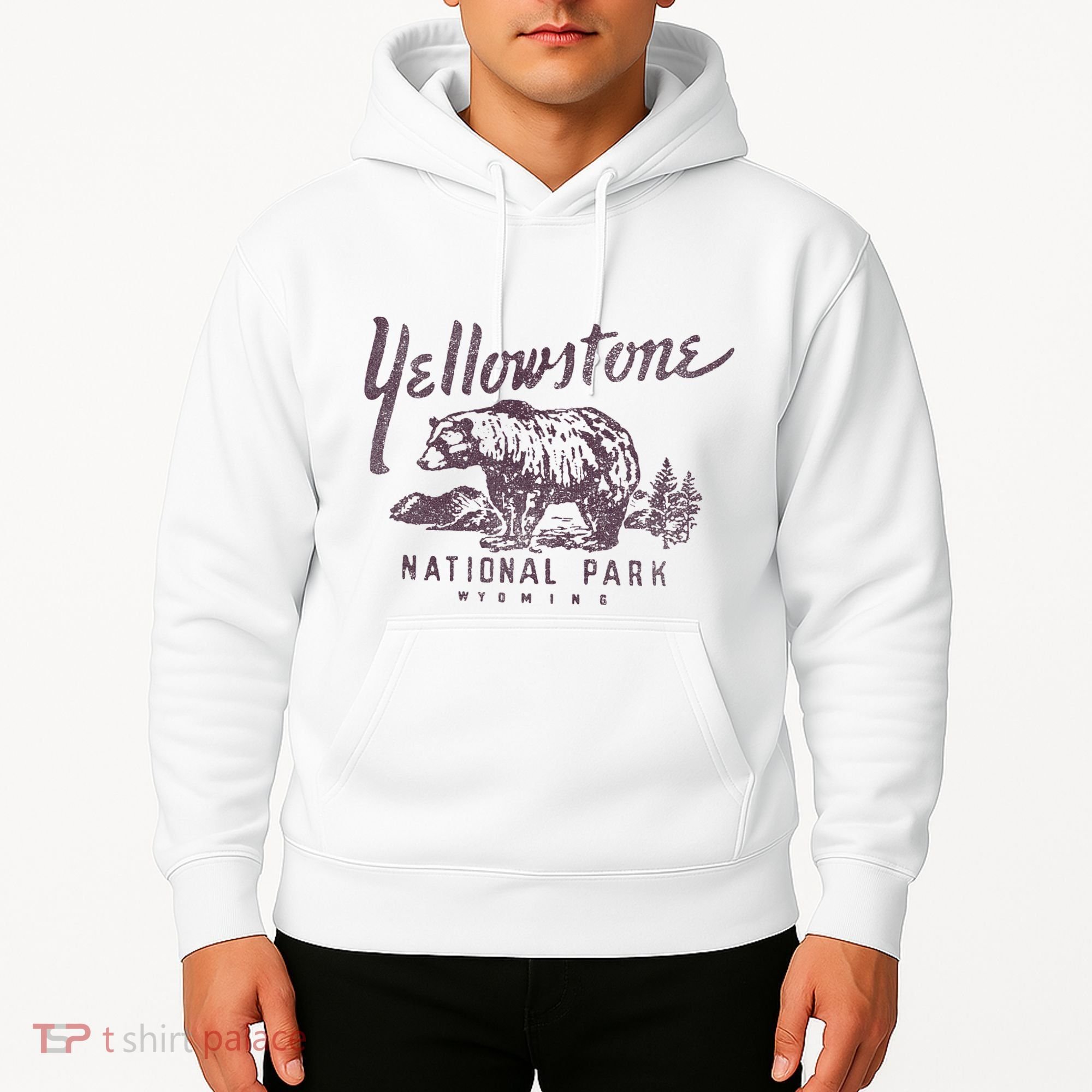 Yellowstone National Park Bear Graphic Hoodie