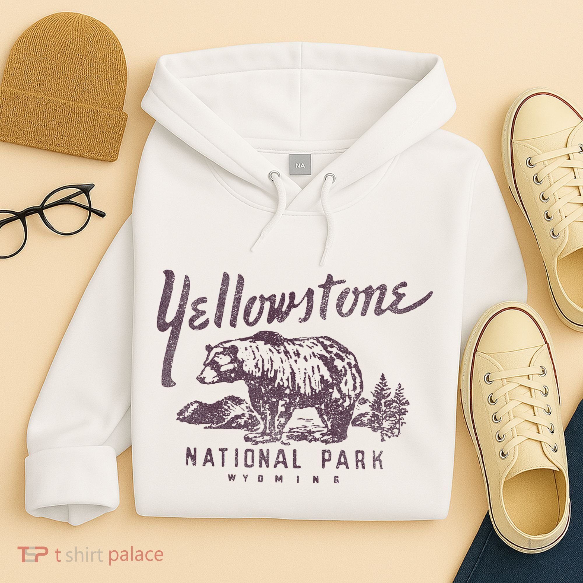 Yellowstone National Park Bear Graphic Hoodie