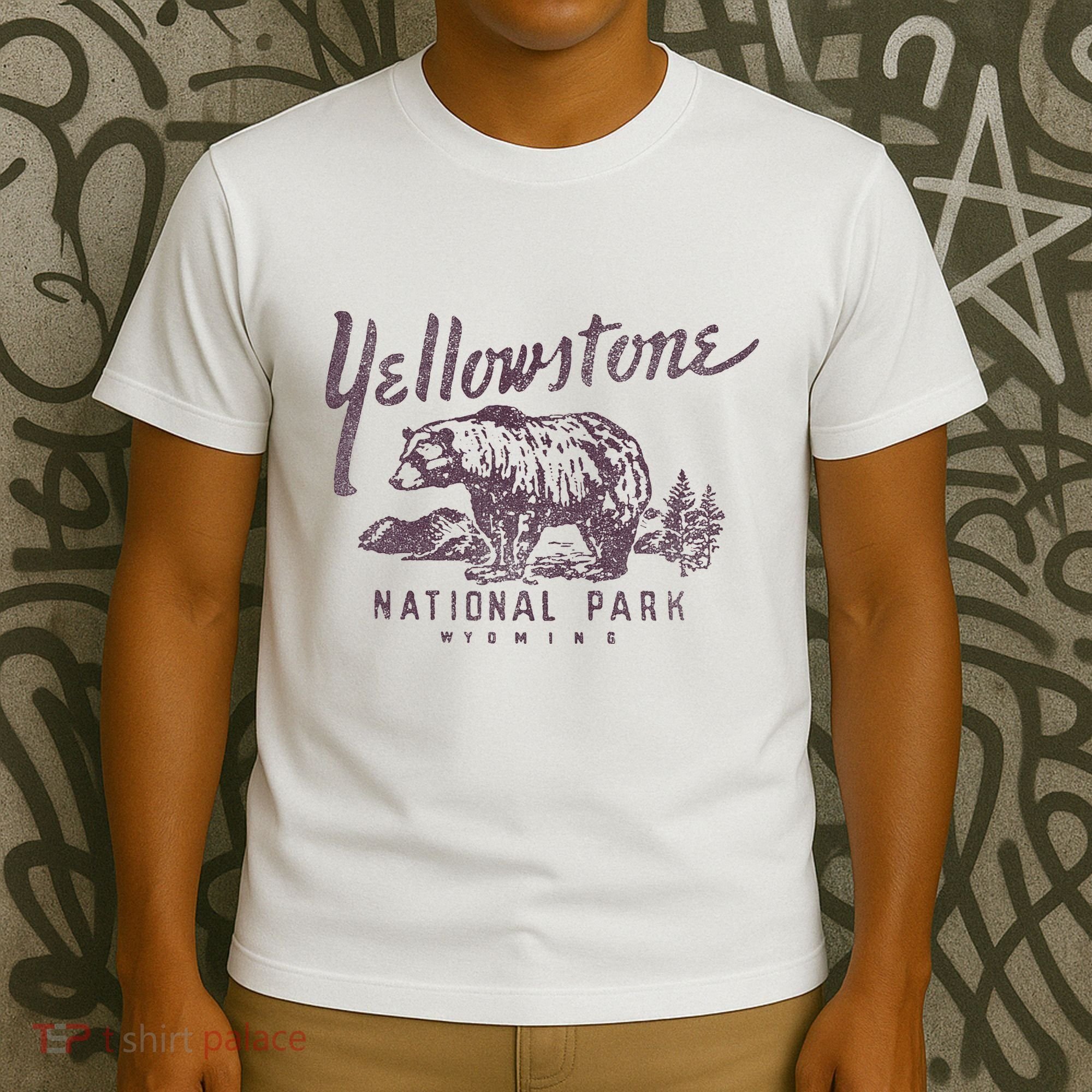 Yellowstone National Park Bear Graphic T-Shirt
