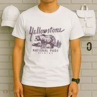 Yellowstone National Park Bear Graphic T-Shirt thumb 6