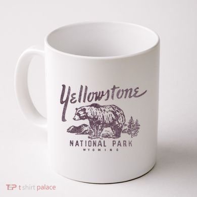 Yellowstone National Park Bear Graphic Coffee Mug