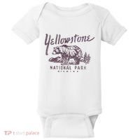 Yellowstone National Park Bear Graphic Baby Bodysuit thumb 0