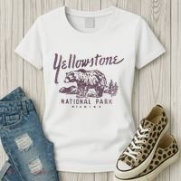 Yellowstone National Park Bear Graphic Women's T-Shirt thumb 3