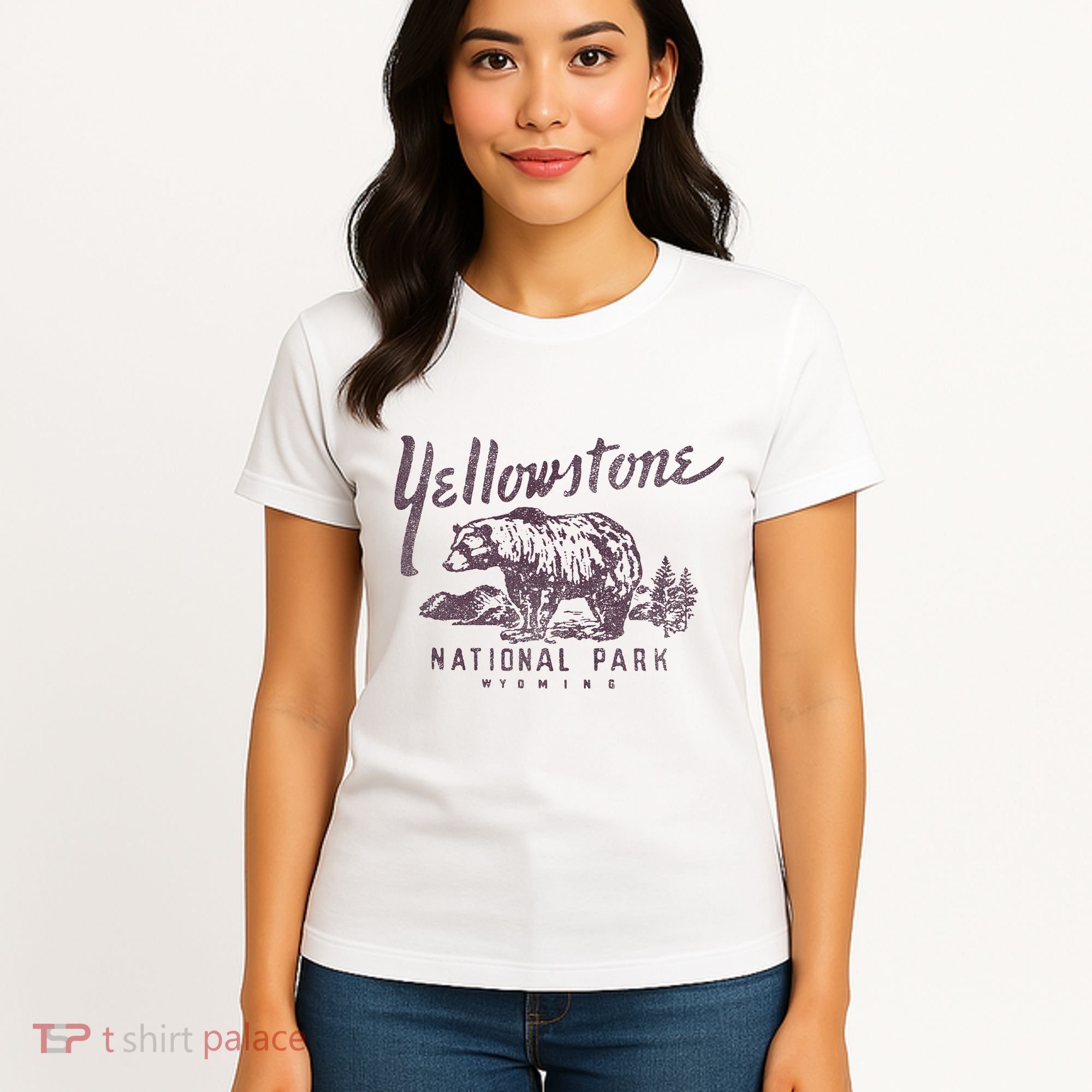 Yellowstone National Park Bear Graphic Women's T-Shirt
