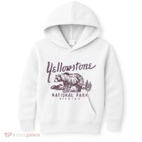 Yellowstone National Park Bear Graphic Kids Hoodie thumb 0
