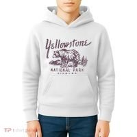 Yellowstone National Park Bear Graphic Kids Hoodie thumb 4