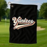 Yankee Name Retro Gift Sports Lover Golf Towel thumb 1