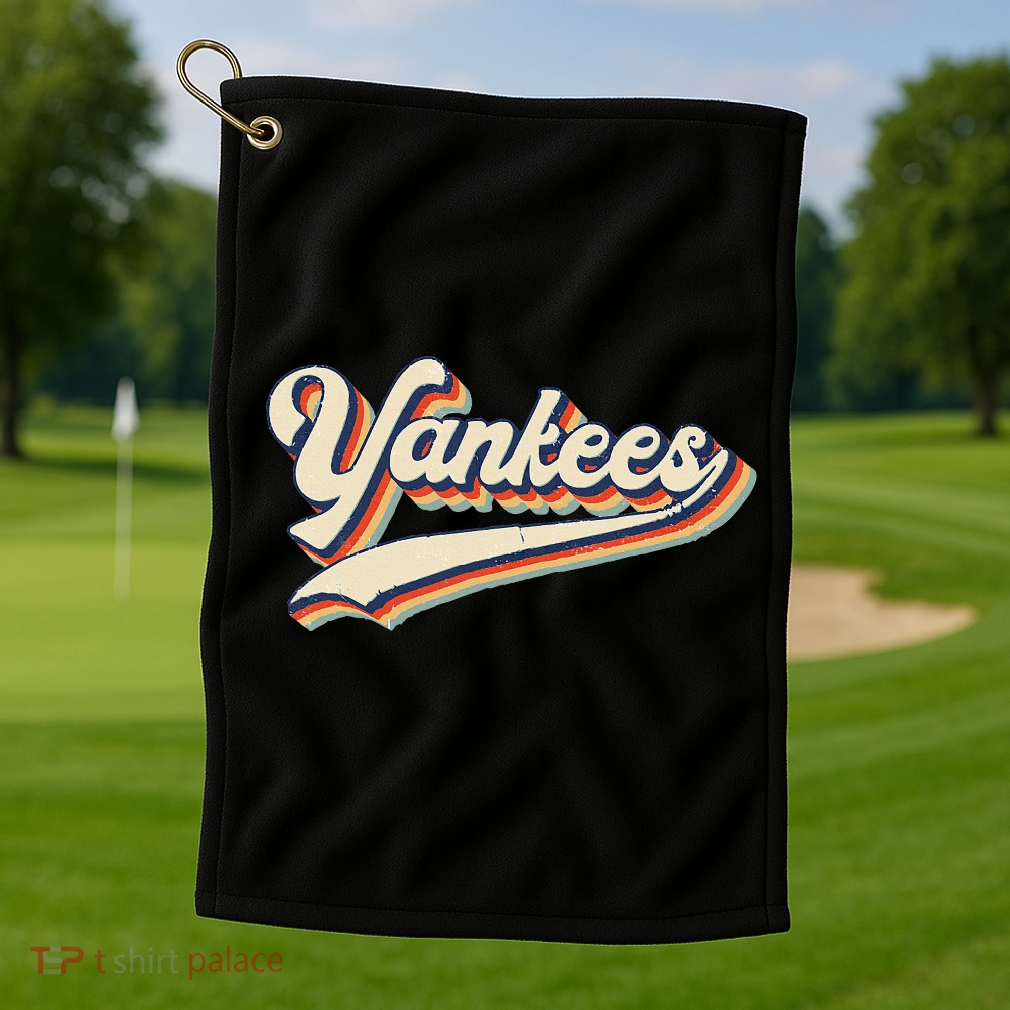 Yankee Name Retro Gift Sports Lover Golf Towel
