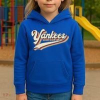 Yankee Name Retro Gift Sports Lover Kids Hoodie thumb 3