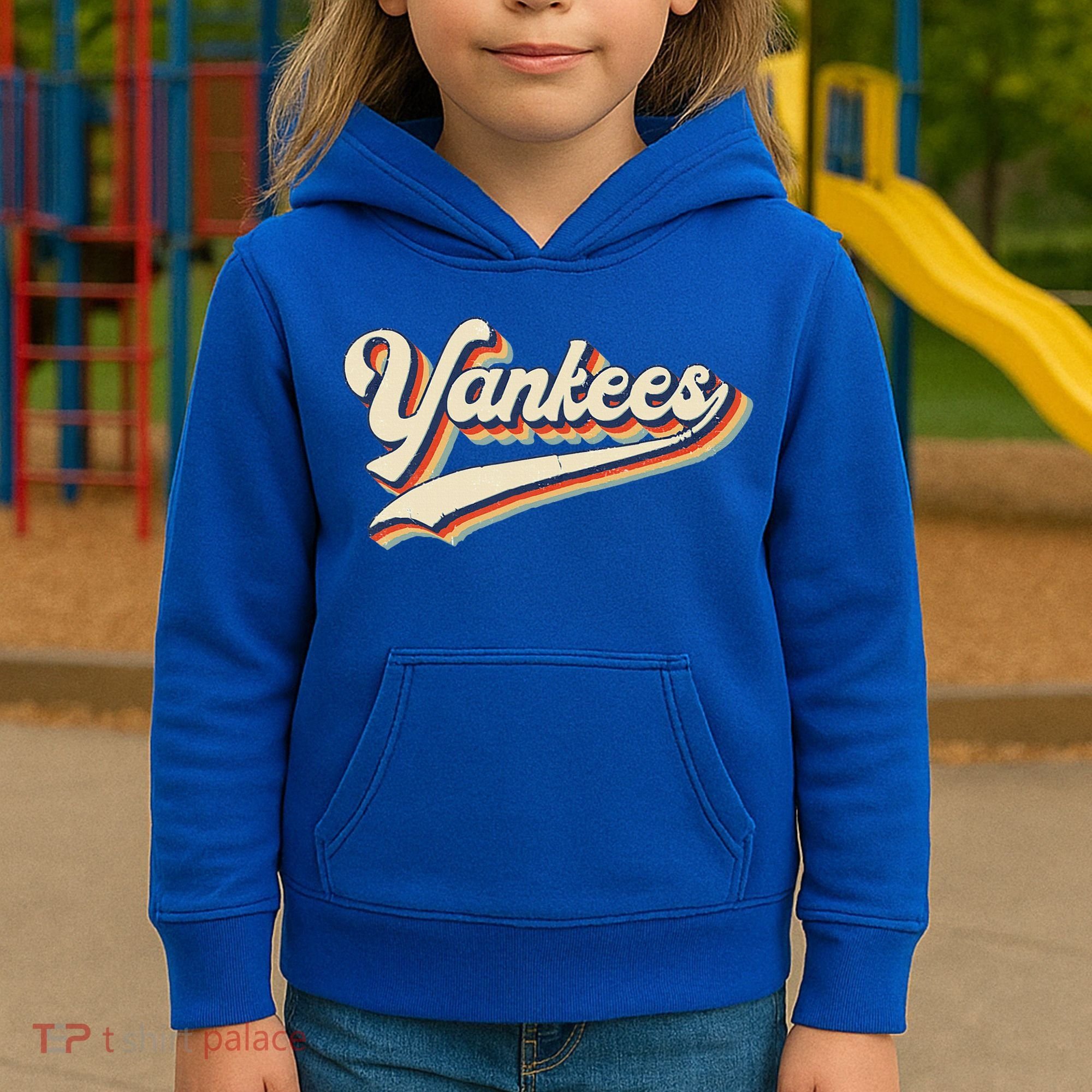 Yankee Name Retro Gift Sports Lover Kids Hoodie