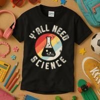 Yall Need Science Chemistry Biology Physics Teacher Student Kids T-Shirt thumb 3