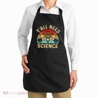 YAll Need Science Retro Teacher Student Funny Nerd Science Apron thumb 2