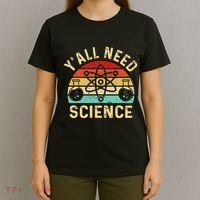 YAll Need Science Retro Teacher Student Funny Nerd Science T-Shirt thumb 4