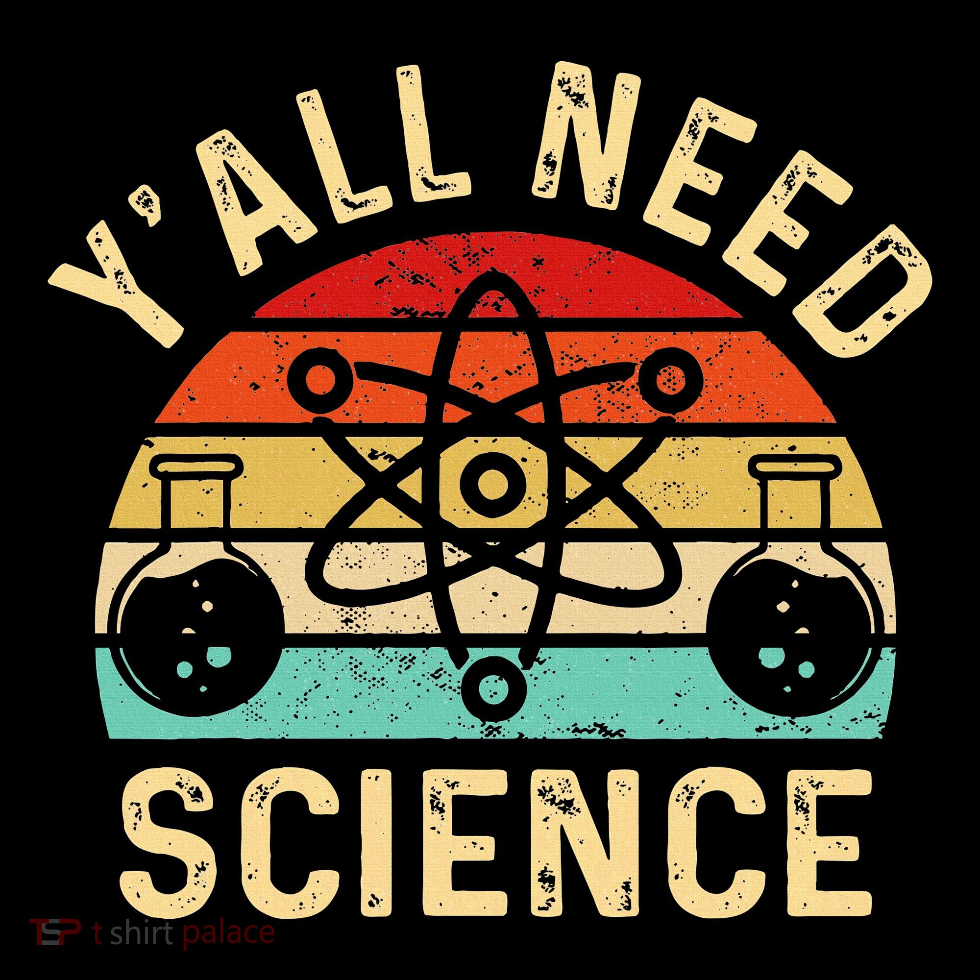 YAll Need Science Retro Teacher Student Funny Nerd Science Mousepad