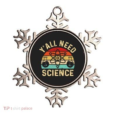 YAll Need Science Retro Teacher Student Funny Nerd Science Ornament