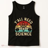 YAll Need Science Retro Teacher Student Funny Nerd Science Tank Top thumb 2