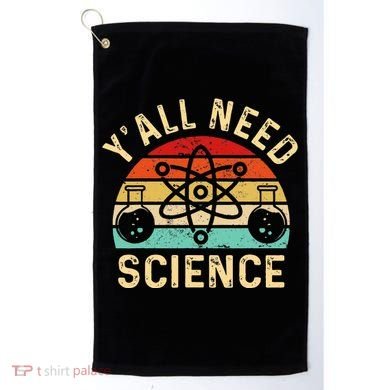 YAll Need Science Retro Teacher Student Funny Nerd Science Golf Towel