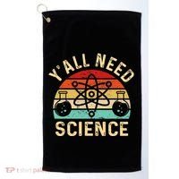 YAll Need Science Retro Teacher Student Funny Nerd Science Golf Towel thumb 0