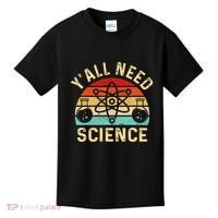 YAll Need Science Retro Teacher Student Funny Nerd Science Kids T-Shirt thumb 0