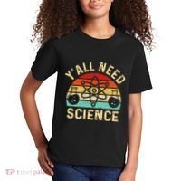 YAll Need Science Retro Teacher Student Funny Nerd Science Kids T-Shirt thumb 2